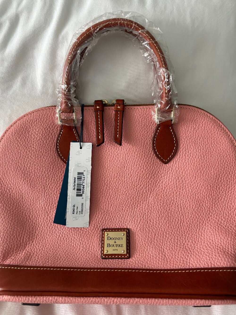Dooney and Bourke Pebble Zip Satchel - Pink